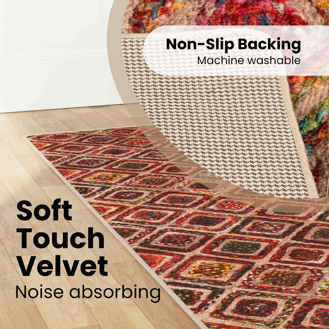 Tæppe Runner MARSA Flerfarvet 100 x 450 cm Polyester og PVC