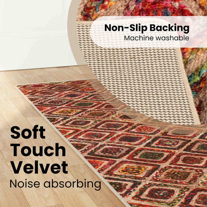 Tæppe Runner MARSA Flerfarvet 100 x 450 cm Polyester og PVC