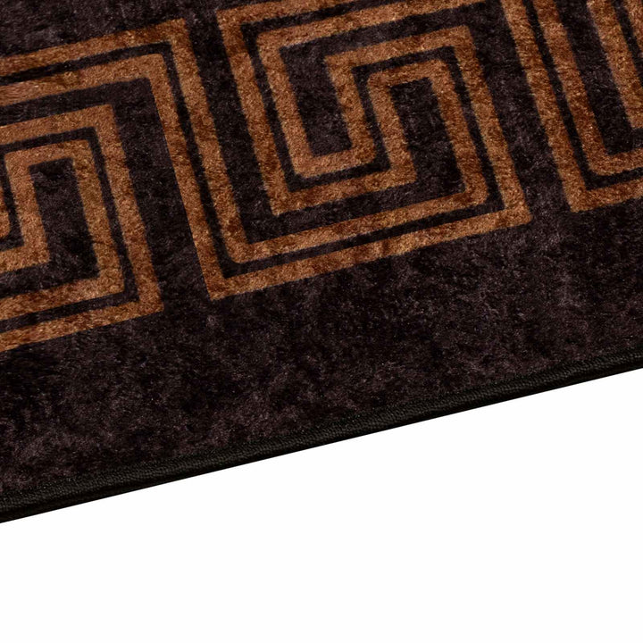 Tæppe Runner MARSA Sort 50 x 200 cm Polyester og PVC