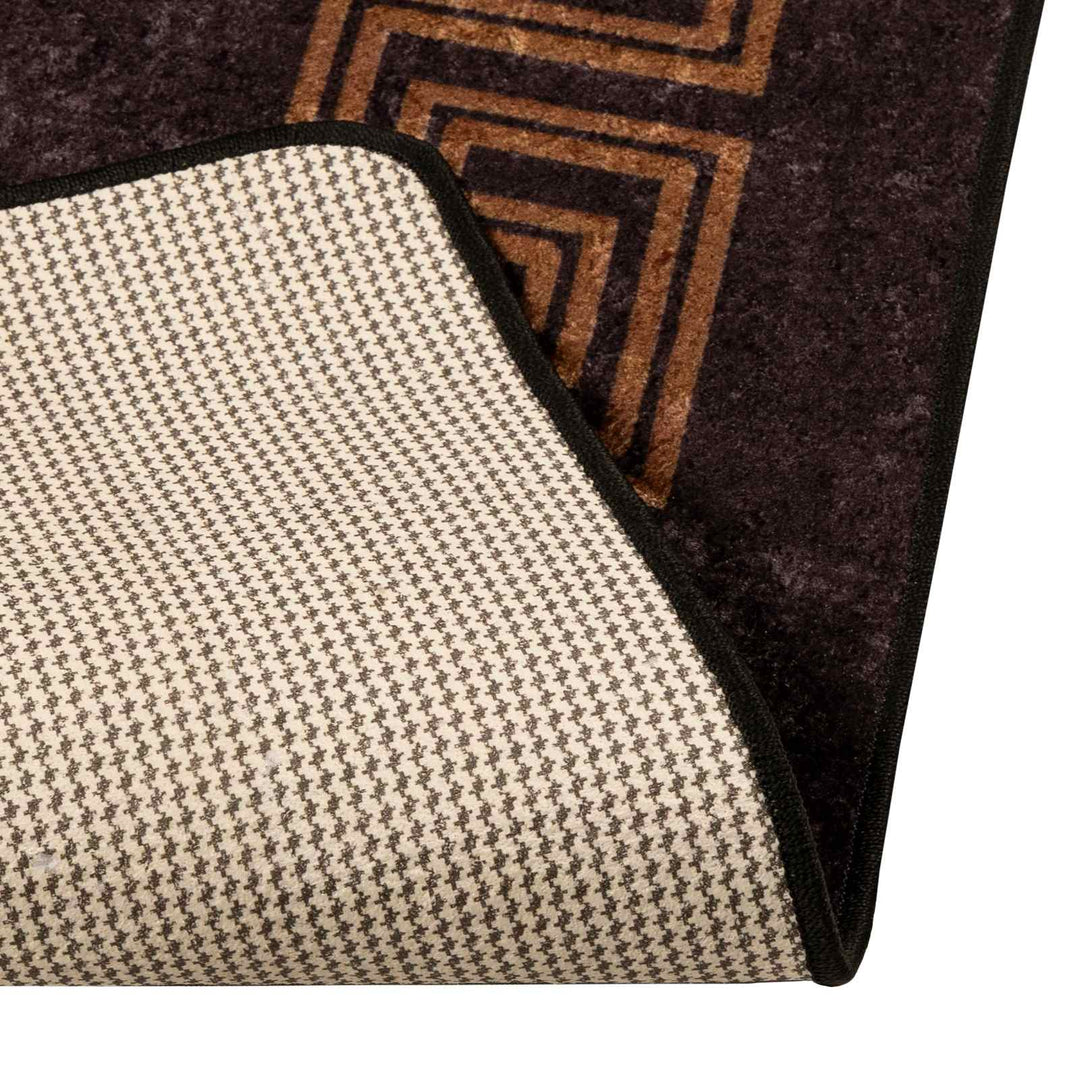 Tæppe Runner MARSA Sort 80 x 100 cm Polyester og PVC