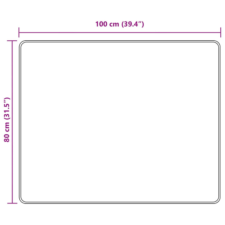 Tæppe Runner MARSA Sort 80 x 100 cm Polyester og PVC