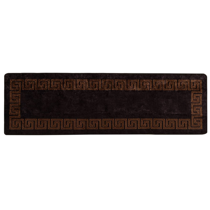 Tæppe Runner MARSA Sort 80 x 250 cm Polyester og PVC