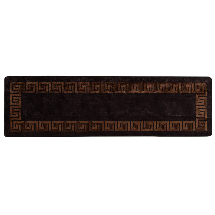 Tæppe Runner MARSA Sort 80 x 350 cm Polyester og PVC