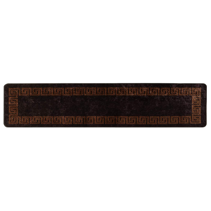 Tæppe Runner MARSA Sort 80 x 400 cm Polyester og PVC
