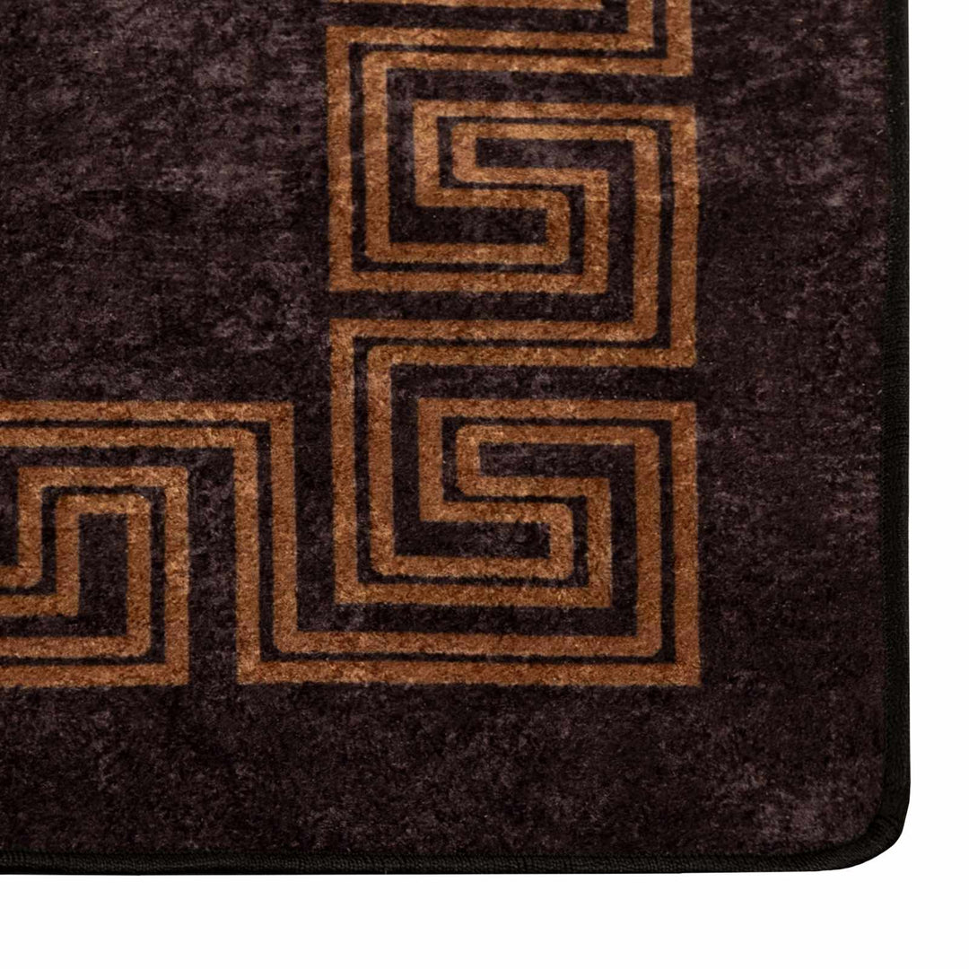 Tæppe Runner MARSA Sort 100 x 100 cm Polyester og PVC