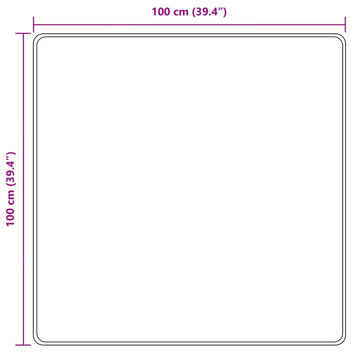 Tæppe Runner MARSA Sort 100 x 100 cm Polyester og PVC