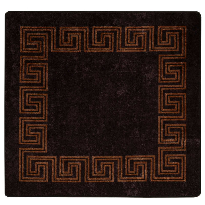 Tæppe Runner MARSA Sort 100 x 100 cm Polyester og PVC