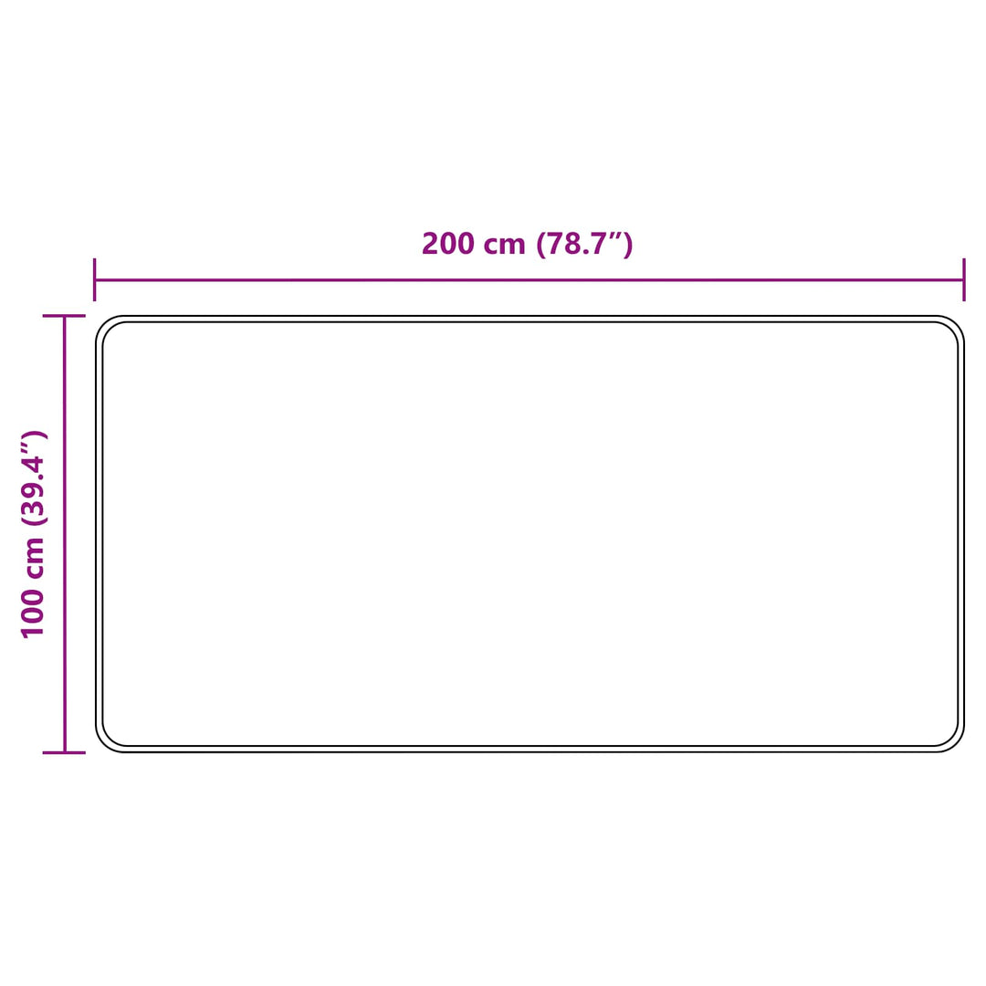 Tæppe Runner MARSA Sort 100 x 200 cm Polyester og PVC