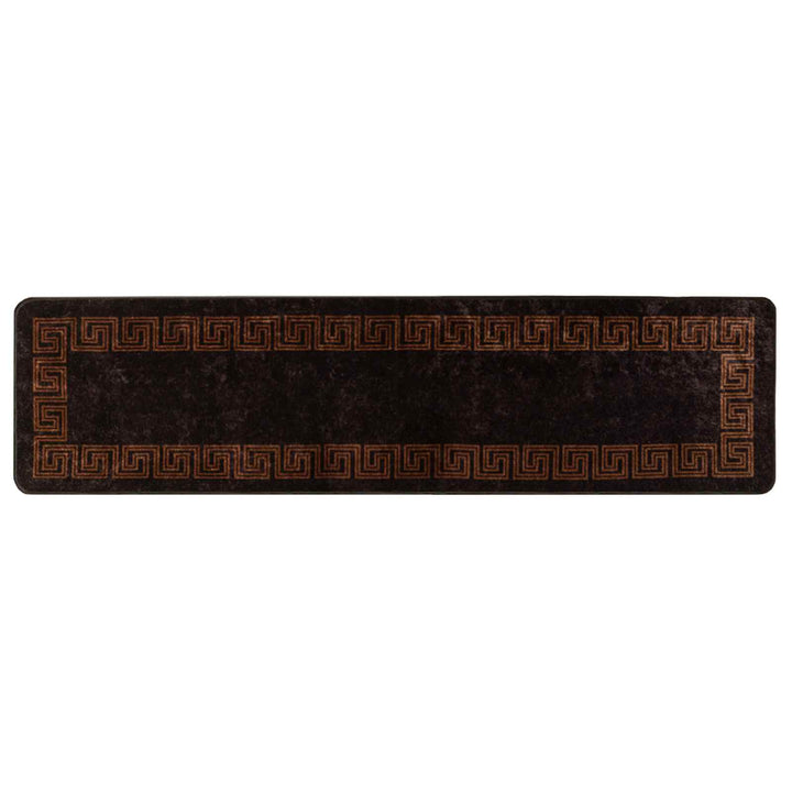 Tæppe Runner MARSA Sort 100 x 350 cm Polyester og PVC