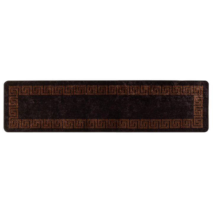 Tæppe Runner MARSA Sort 100 x 400 cm Polyester og PVC