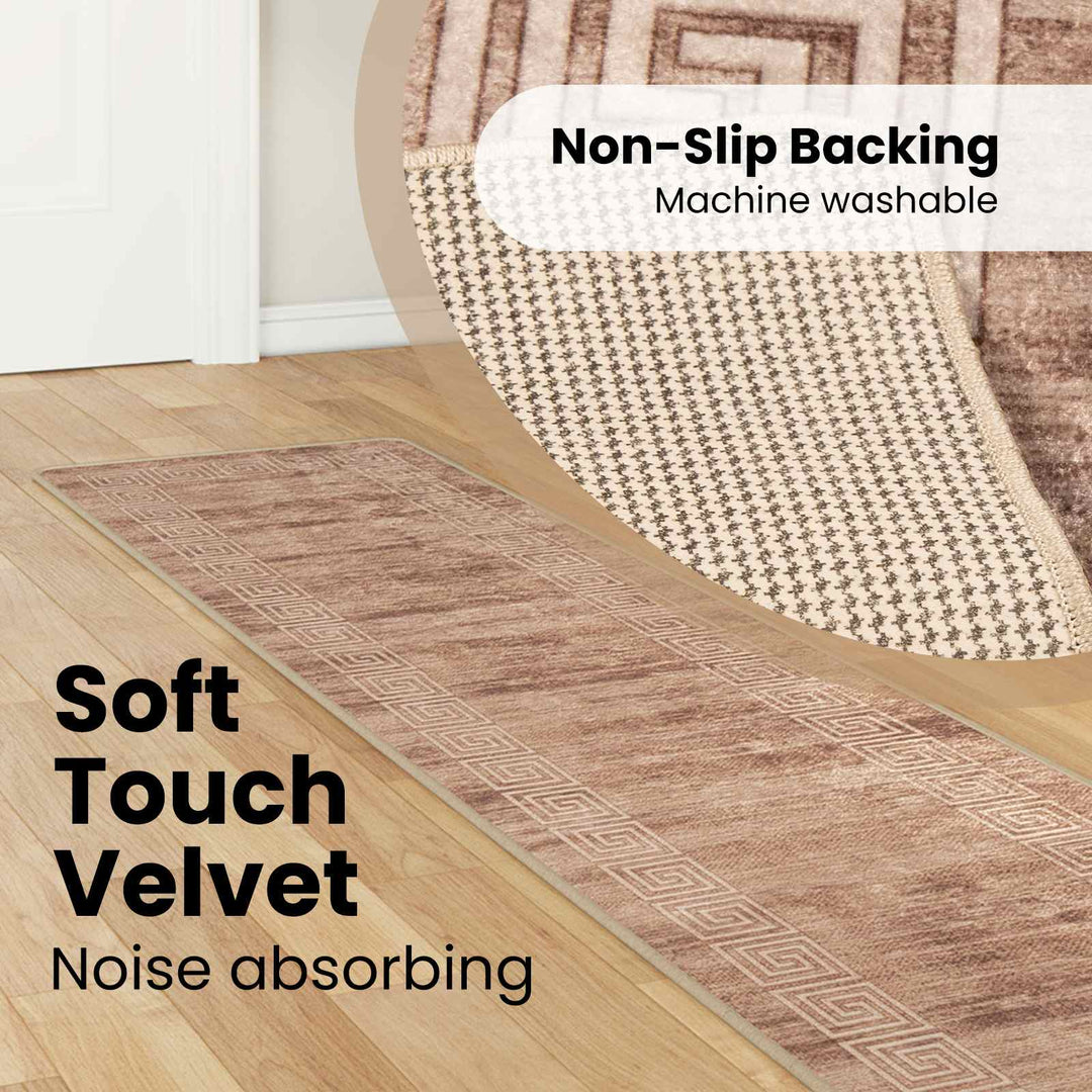 Tæppe Runner MARSA Hvid 50 x 250 cm Polyester og PVC