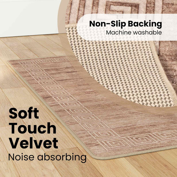 Tæppe Runner MARSA Hvid 80 x 200 cm Polyester og PVC