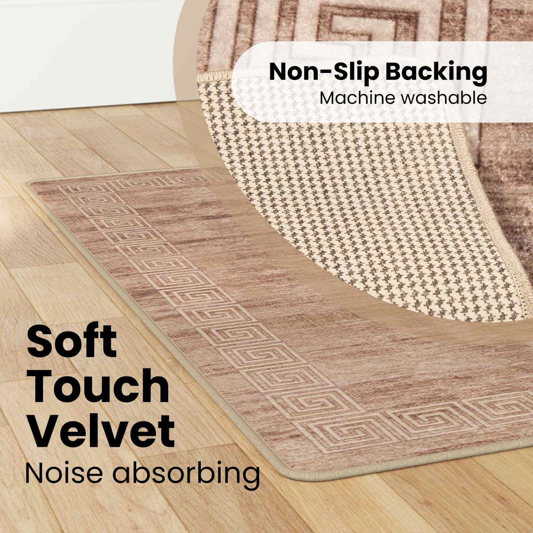 Tæppe Runner MARSA Hvid 100 x 150 cm Polyester og PVC