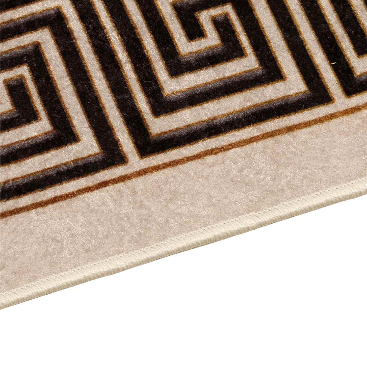 Tæppe Runner MARSA Sort 50 x 200 cm Polyester og PVC