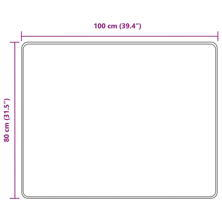Tæppe Runner MARSA Sort 80 x 100 cm Polyester og PVC