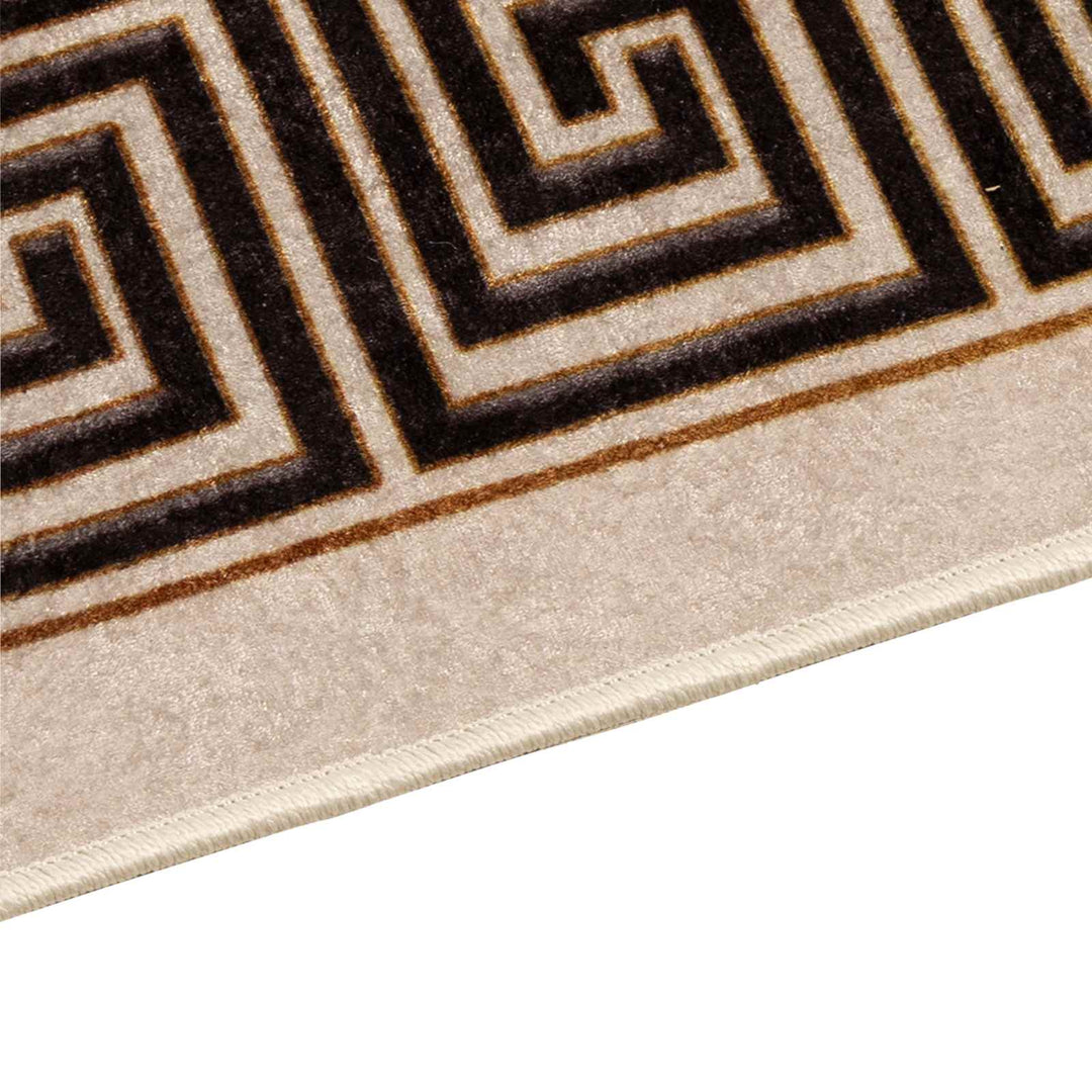 Tæppe Runner MARSA Sort 100 x 100 cm Polyester og PVC