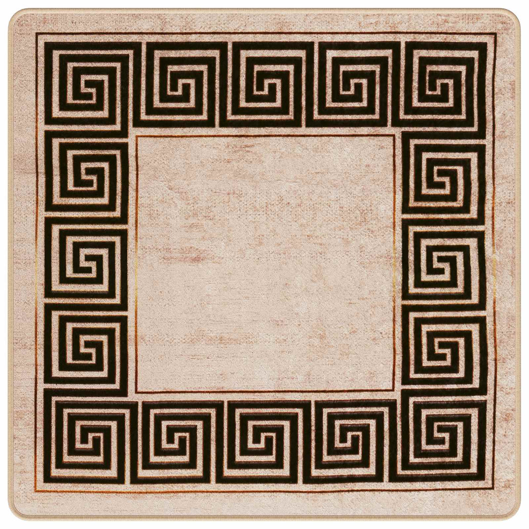 Tæppe Runner MARSA Sort 100 x 100 cm Polyester og PVC