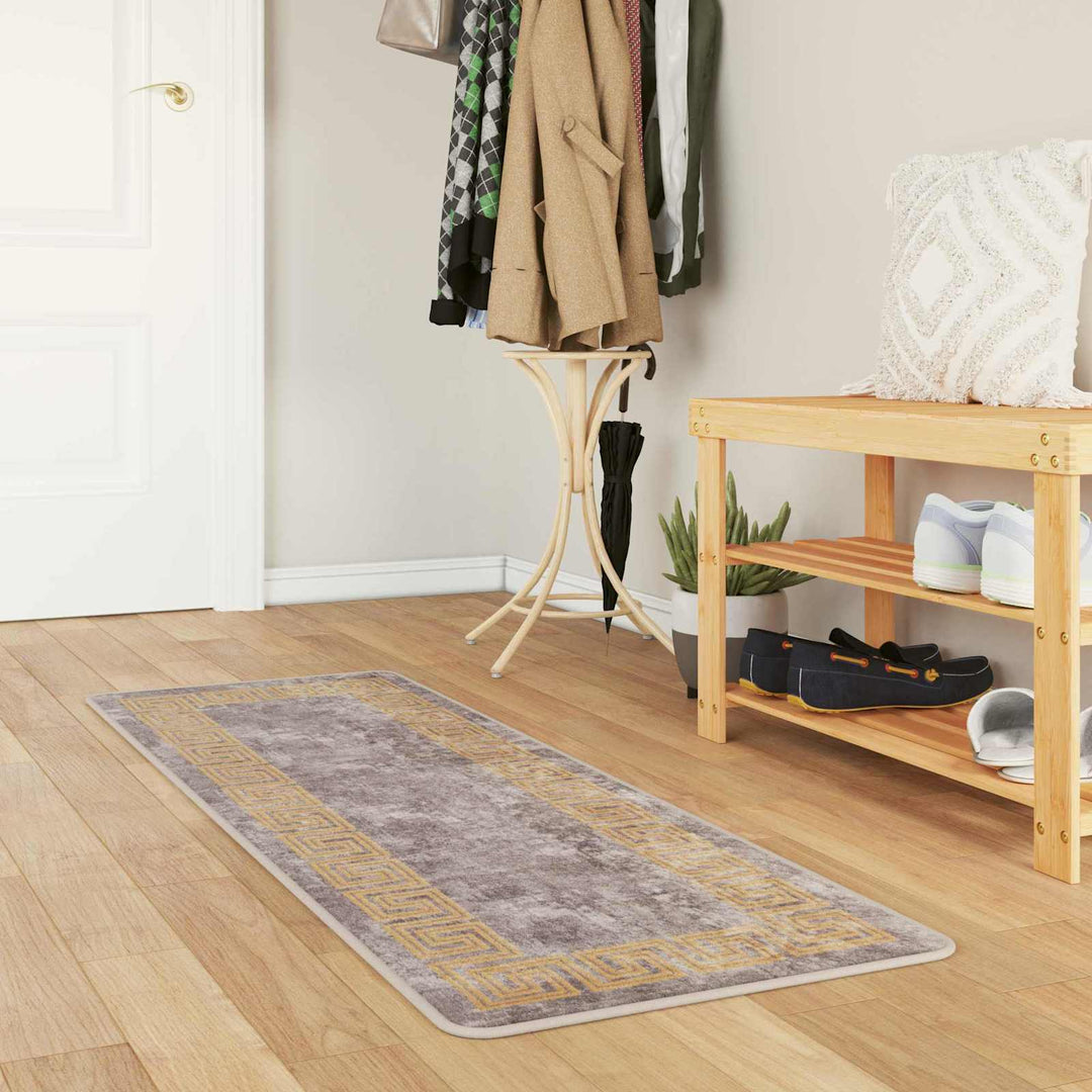 Tæppe Runner MARSA Grå 50 x 150 cm Polyester og PVC