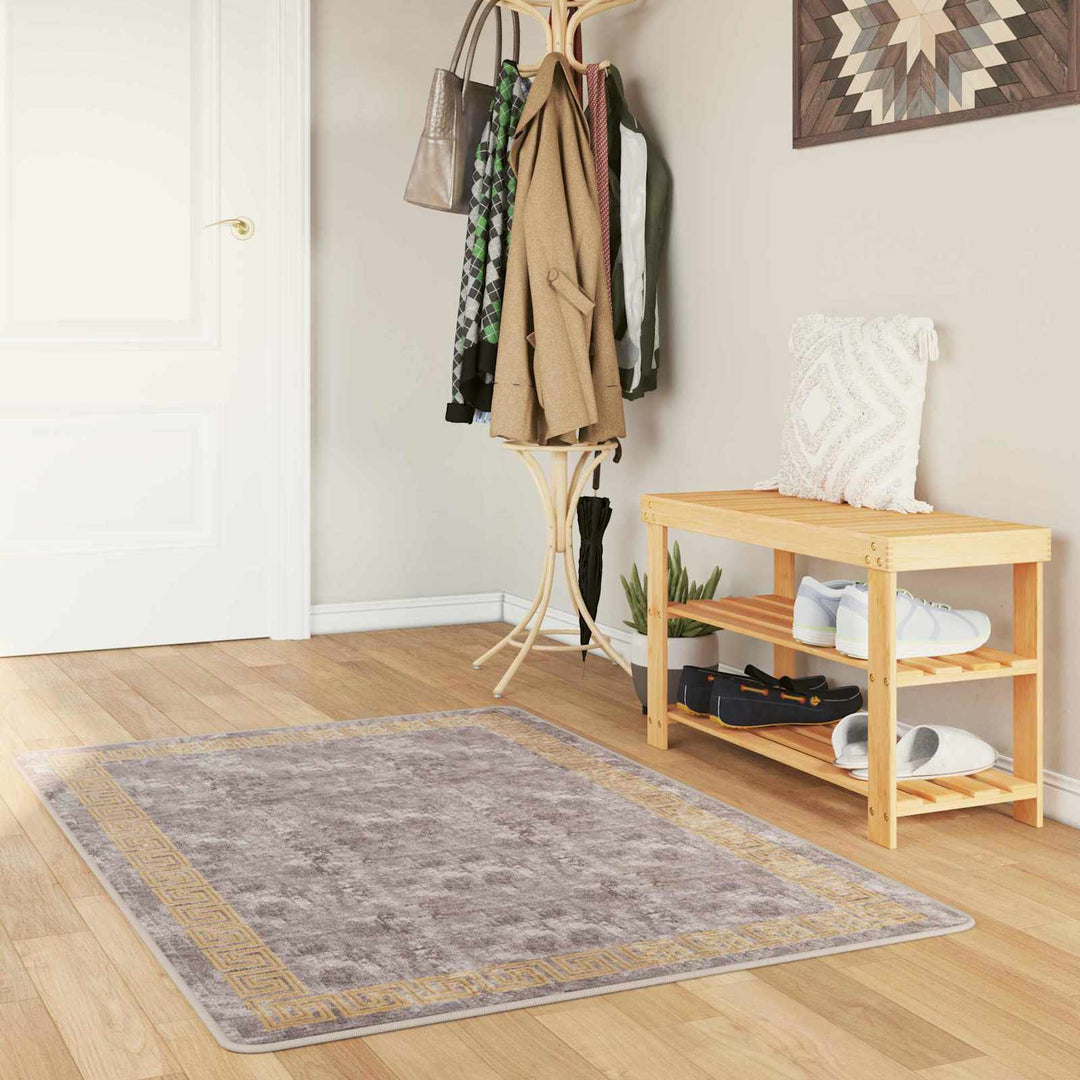 Tæppe Runner MARSA Grå 80 x 100 cm Polyester og PVC