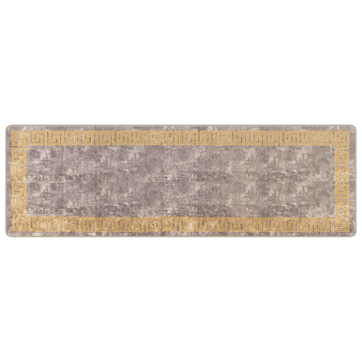 Tæppe Runner MARSA Grå 80 x 250 cm Polyester og PVC