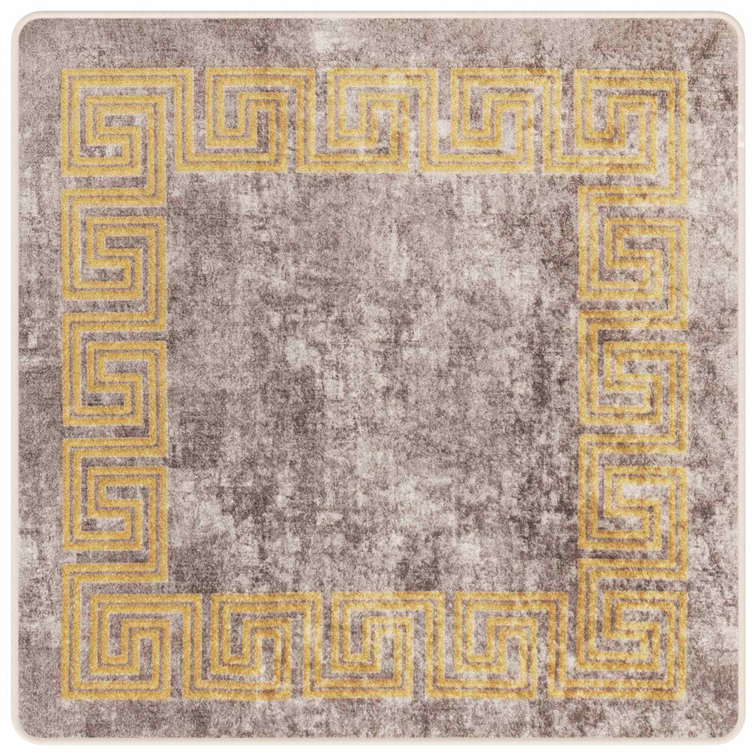 Tæppe Runner MARSA Grå 100 x 100 cm Polyester og PVC