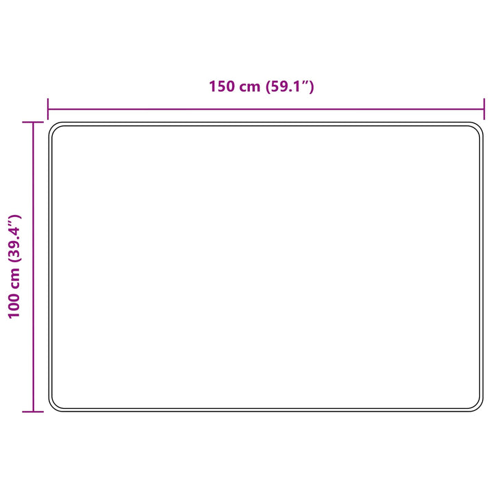 Tæppe Runner MARSA Grå 100 x 150 cm Polyester og PVC