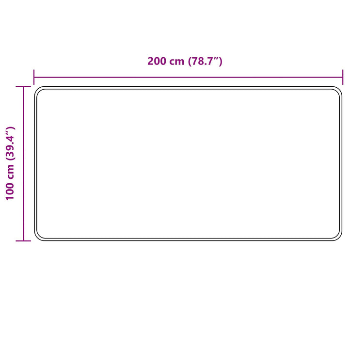 Tæppe Runner MARSA Grå 100 x 200 cm Polyester og PVC
