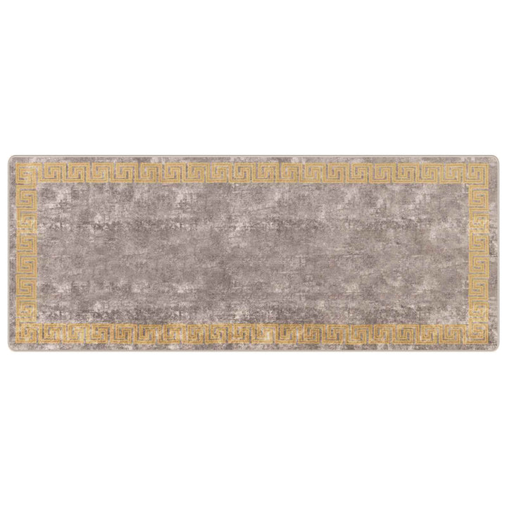 Tæppe Runner MARSA Grå 100 x 250 cm Polyester og PVC