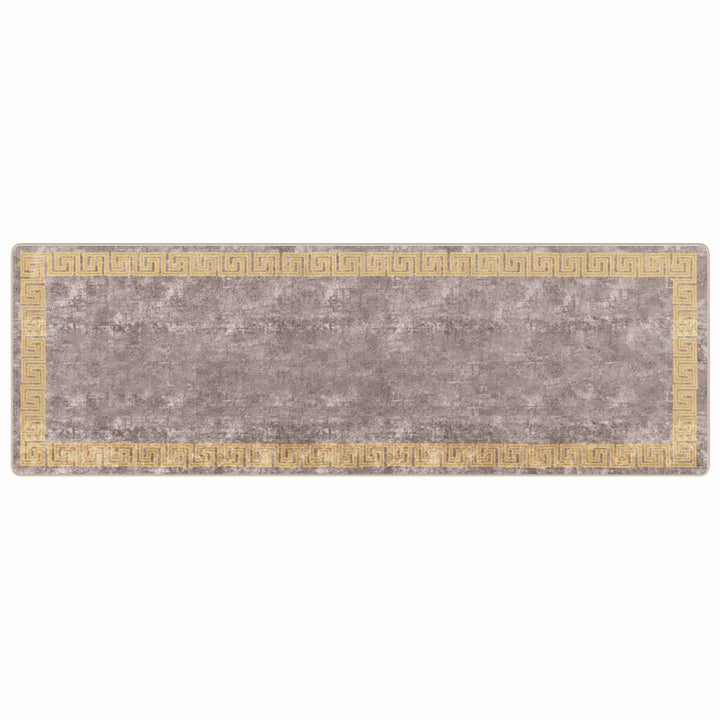 Tæppe Runner MARSA Grå 100 x 300 cm Polyester og PVC