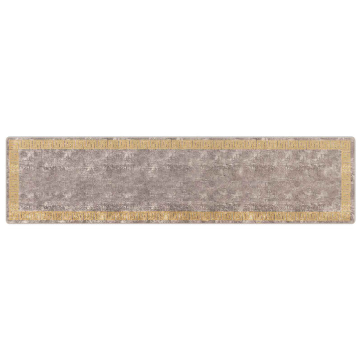 Tæppe Runner MARSA Grå 100 x 400 cm Polyester og PVC