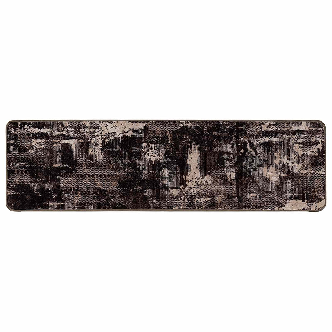 Tæppe Runner MARSA Sort 50 x 200 cm Polyester og PVC