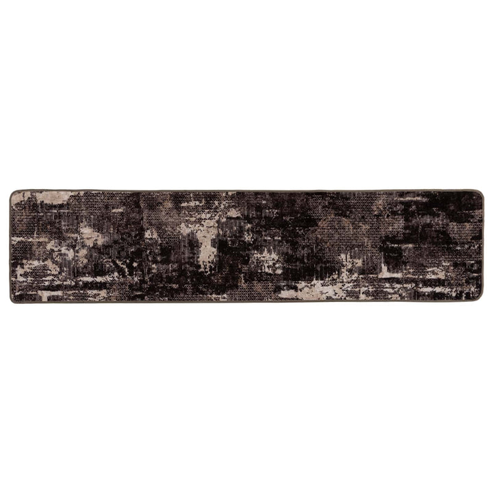 Tæppe Runner MARSA Sort 80 x 450 cm Polyester og PVC