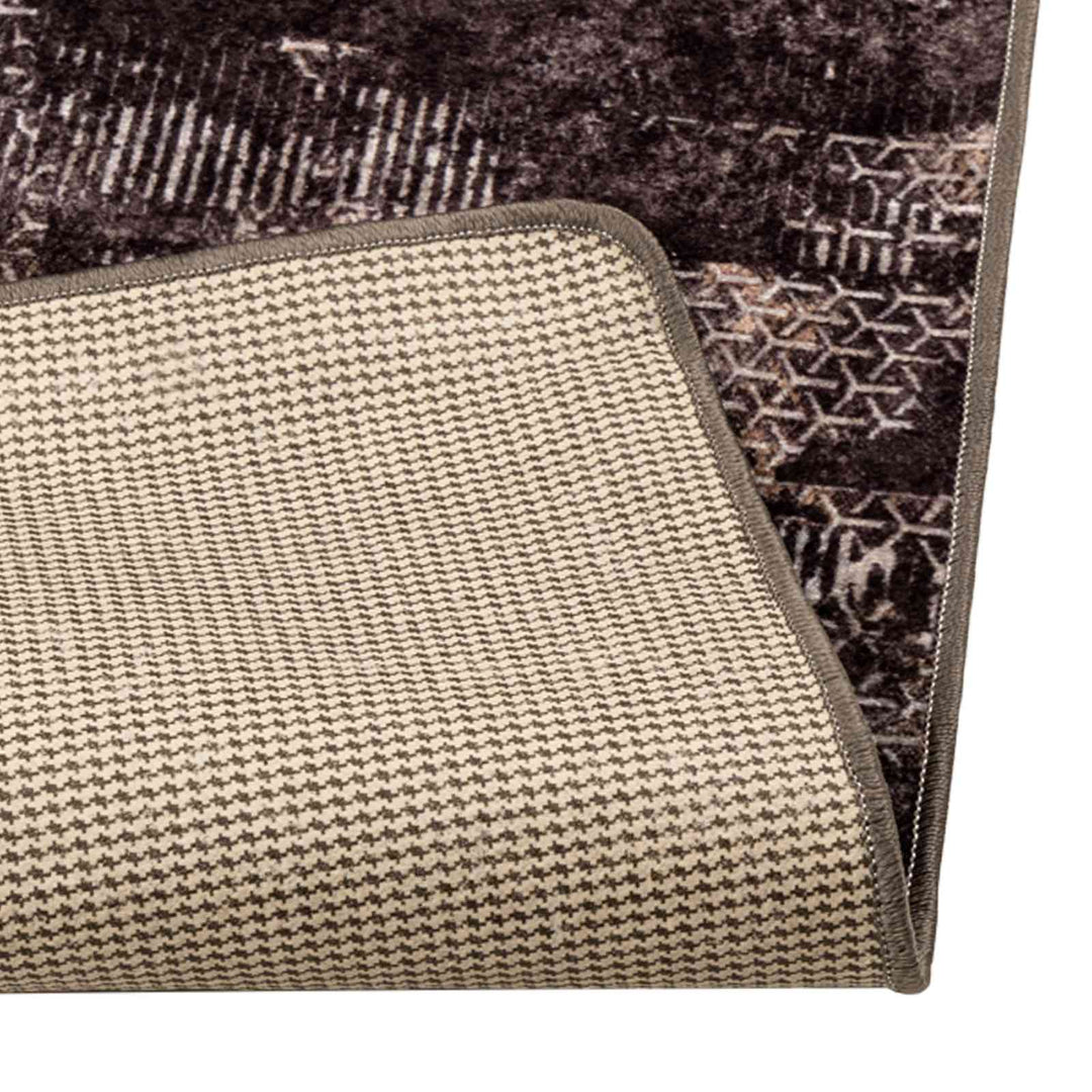 Tæppe Runner MARSA Sort 100 x 100 cm Polyester og PVC