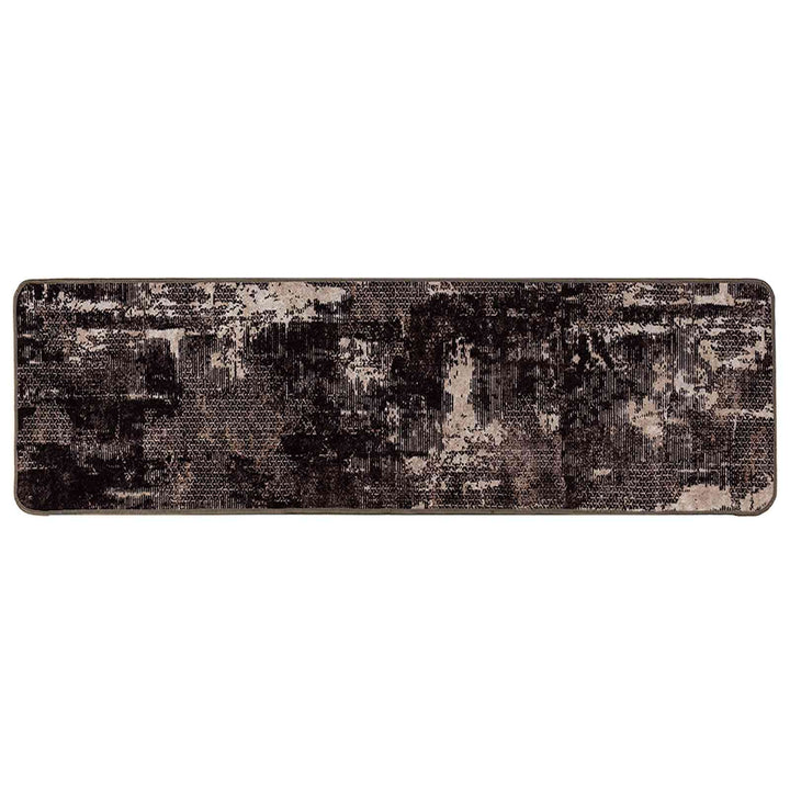 Tæppe Runner MARSA Sort 100 x 450 cm Polyester og PVC