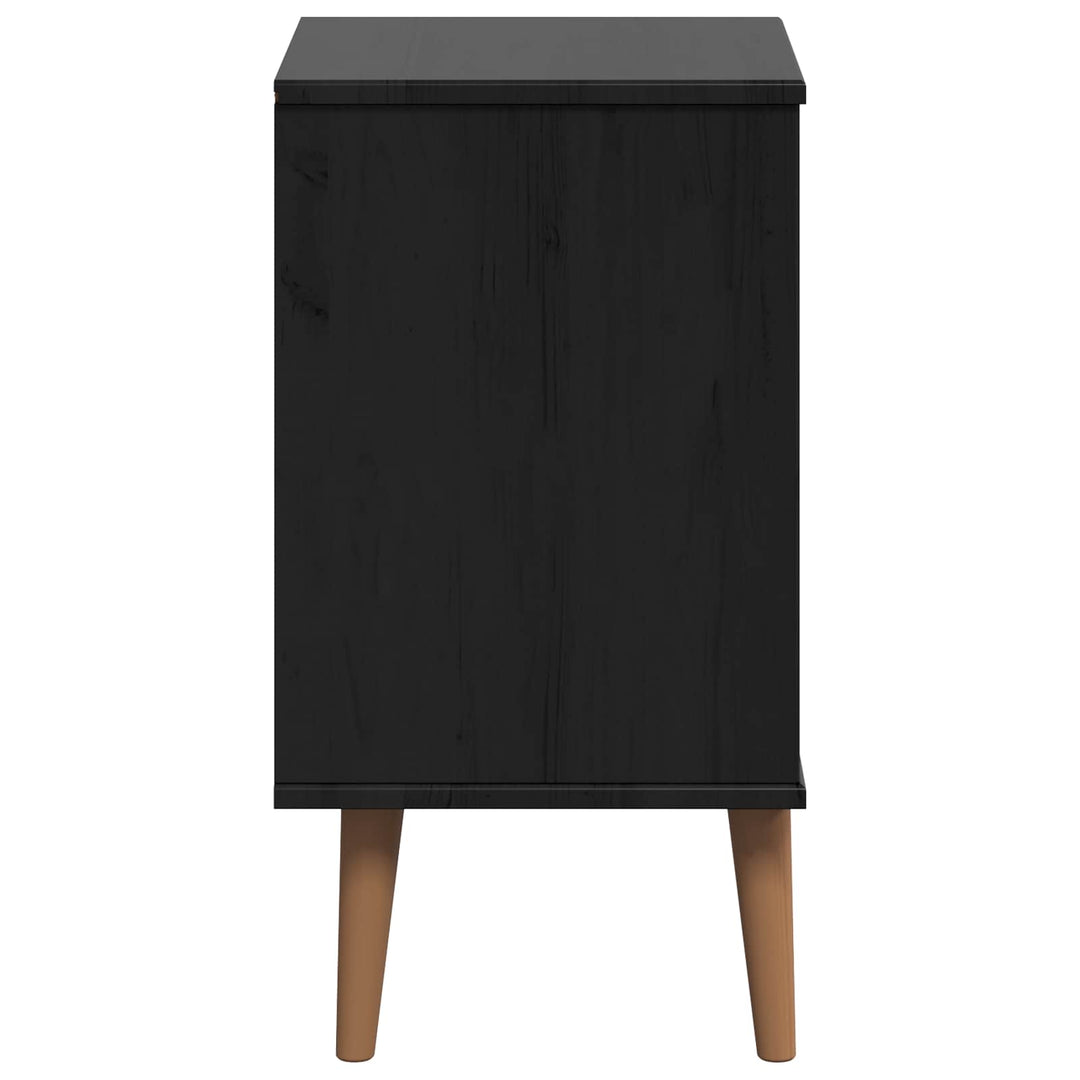 Natskab MOLDE Sort 40 x 35 x 65 cm Massivt fyrretræ
