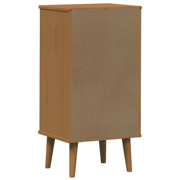 Skuffeskab MOLDE Karamel 40 x 35 x 82 cm Massivt fyrretræ