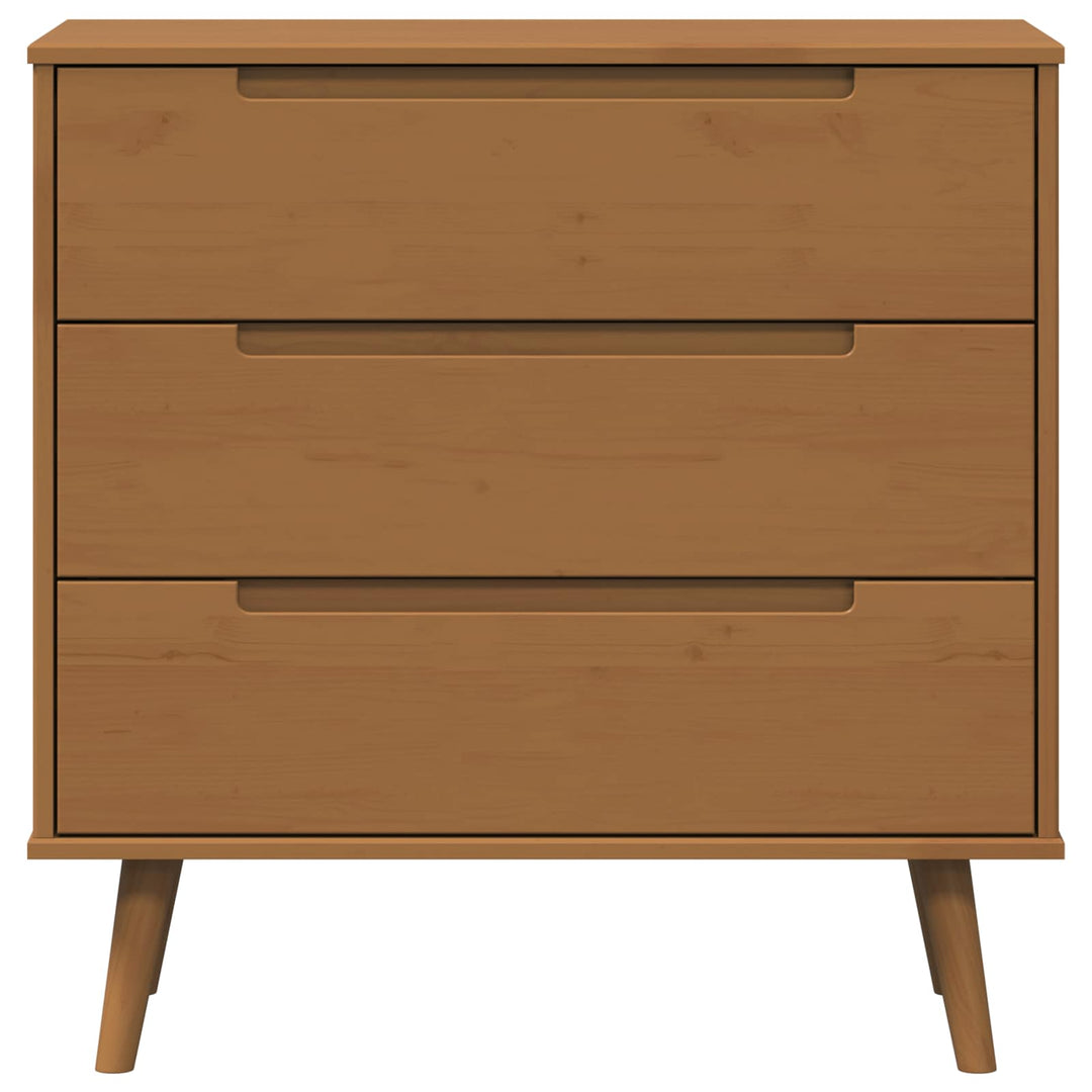 Skuffeskab MOLDE Karamel 80 x 40 x 80 cm Massivt fyrretræ