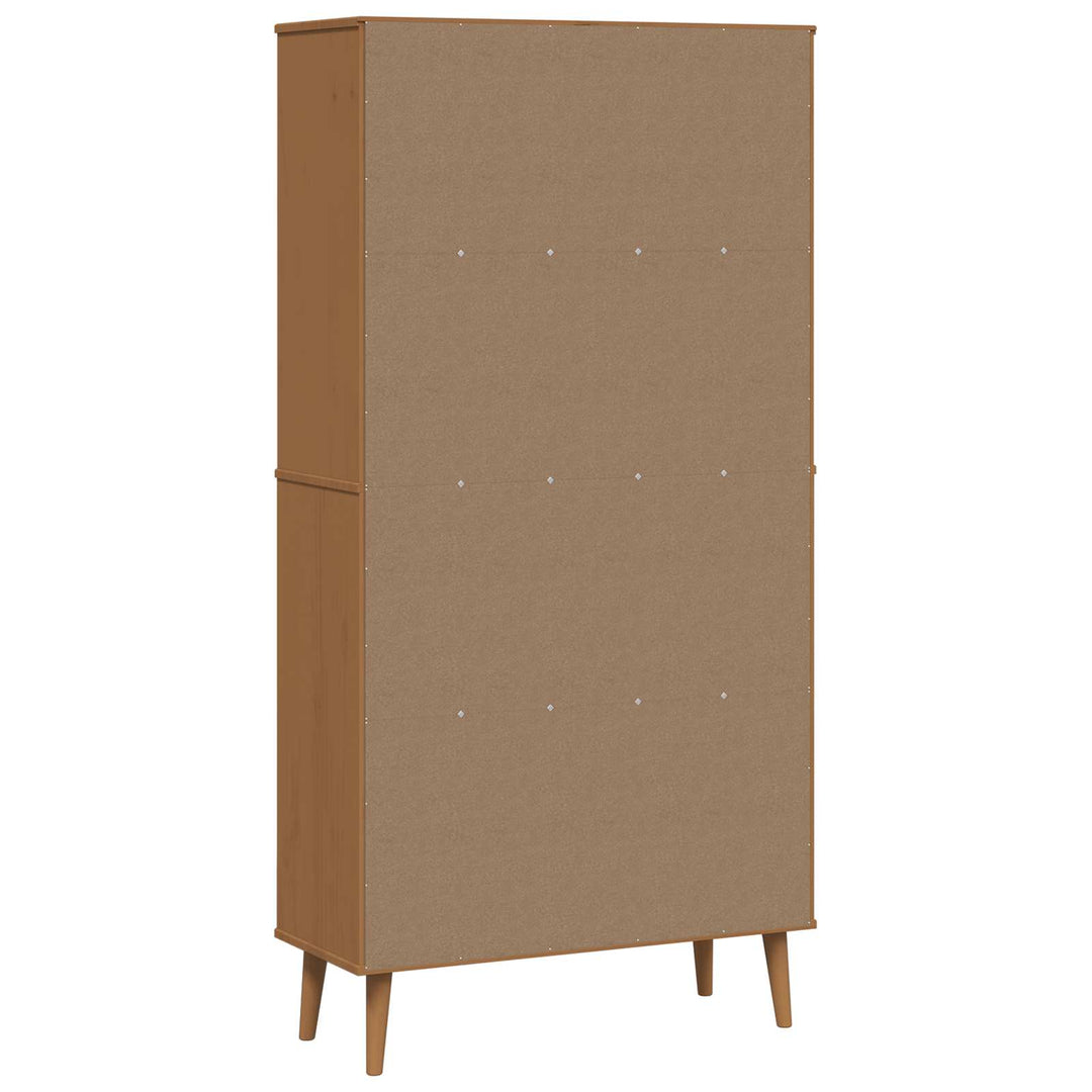 Bogreol MOLDE 85 x 35 x 170,5 cm Massivt fyrretræ Karamel