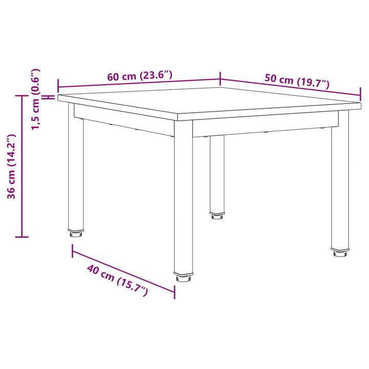 Sofabord Artisan eg 60 x 50 x 36 cm Konstrueret træ