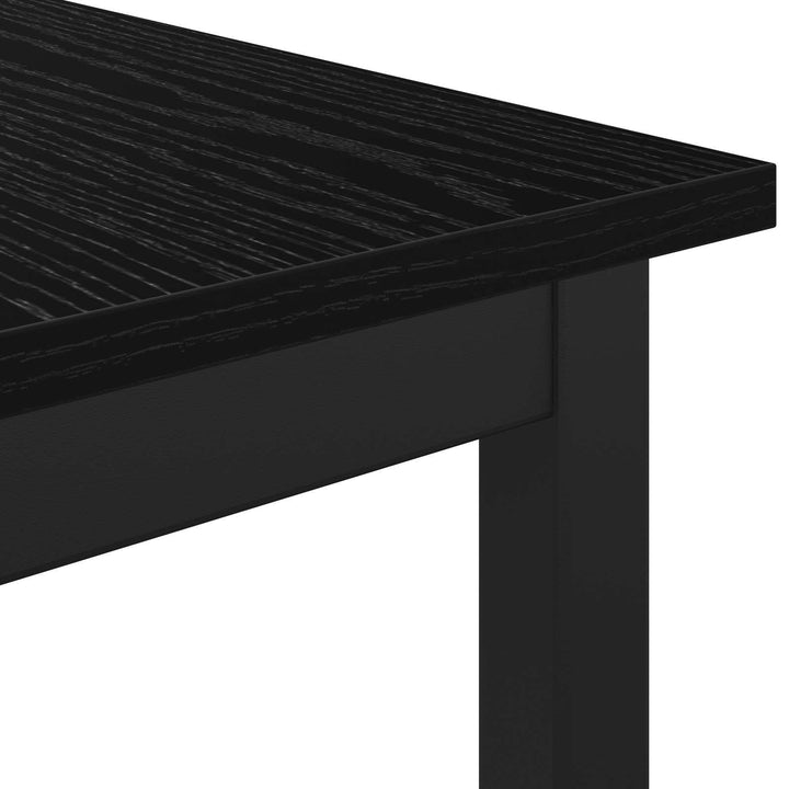 bænk Sort eg 80 x 35 x 45 cm Konstrueret træ