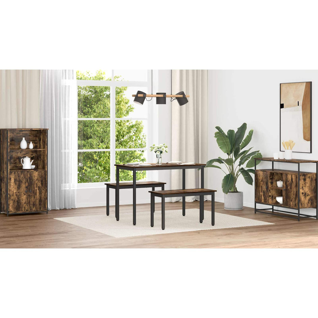 bænk Røget Eg 80 x 35 x 45 cm Konstrueret træ