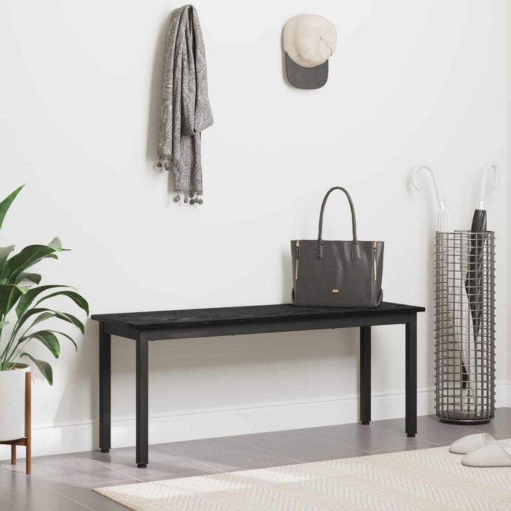bænk Sort eg 110 x 35 x 45 cm Konstrueret træ