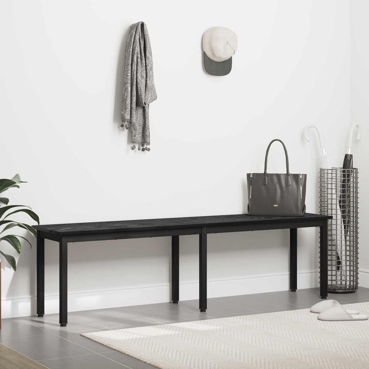 bænk Sort eg 160 x 35 x 45 cm Konstrueret træ