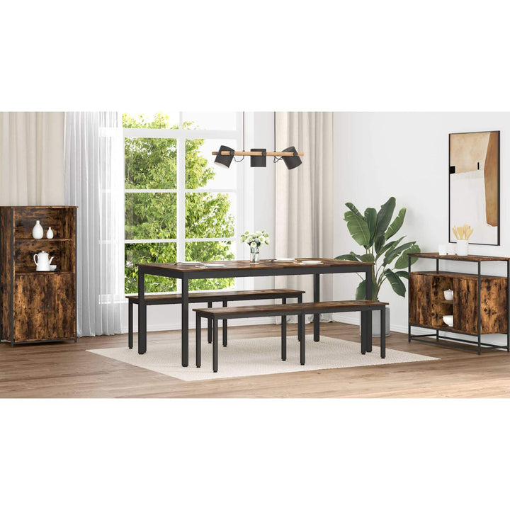 bænk Røget Eg 160 x 35 x 45 cm Konstrueret træ