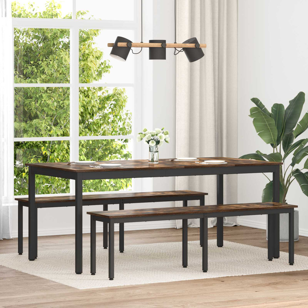 bænk Røget Eg 160 x 35 x 45 cm Konstrueret træ