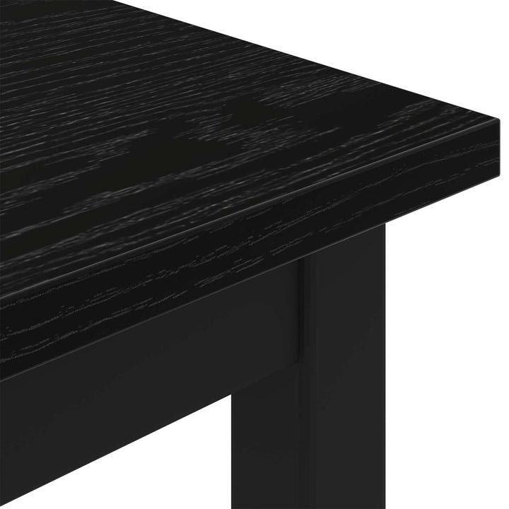 bænk Sort eg 200 x 35 x 45 cm Konstrueret træ