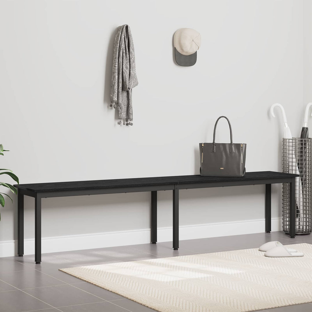 bænk Sort eg 200 x 35 x 45 cm Konstrueret træ