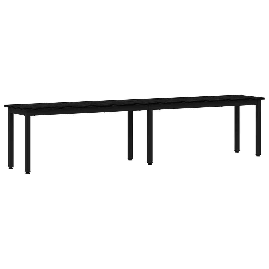 bænk Sort eg 200 x 35 x 45 cm Konstrueret træ