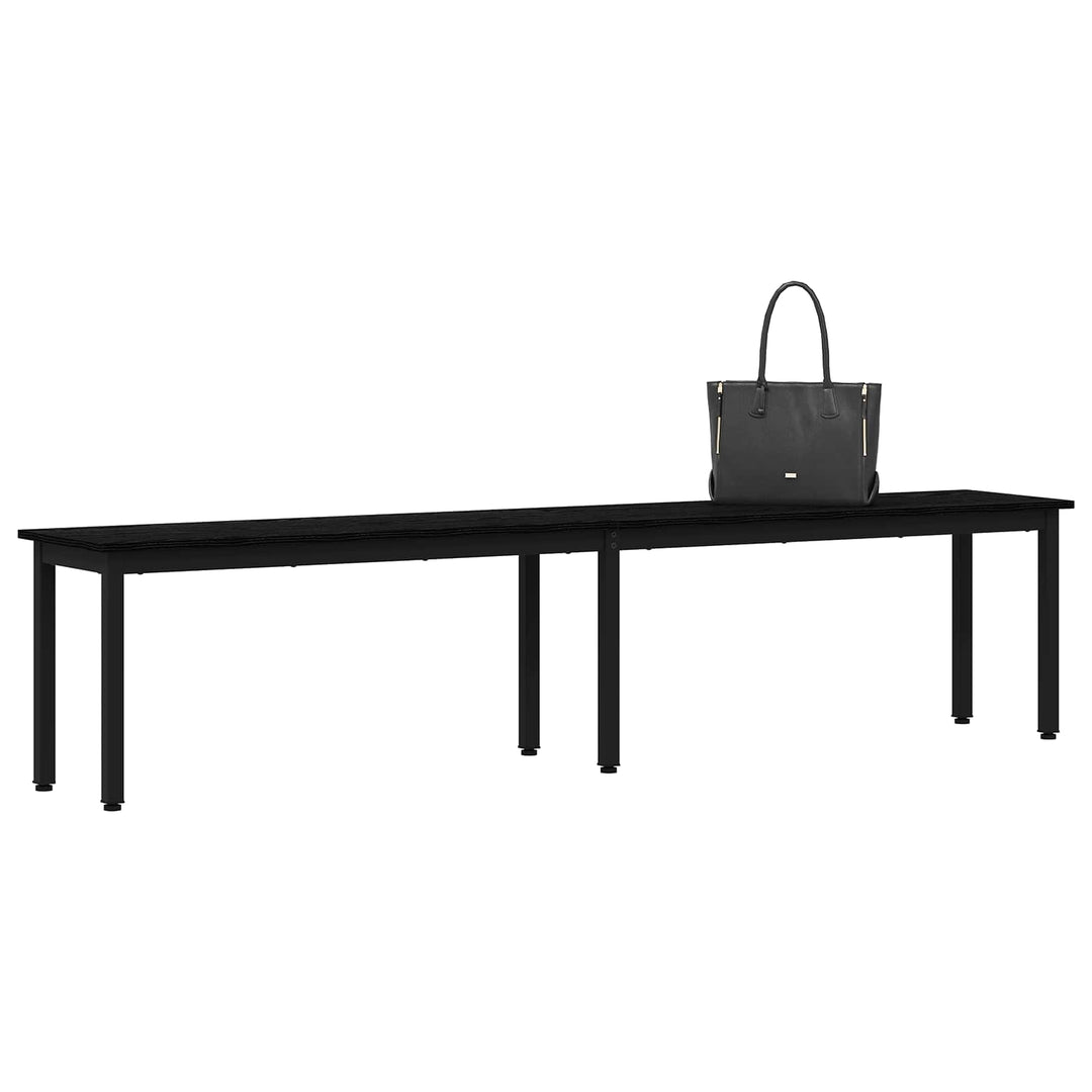 bænk Sort eg 200 x 35 x 45 cm Konstrueret træ