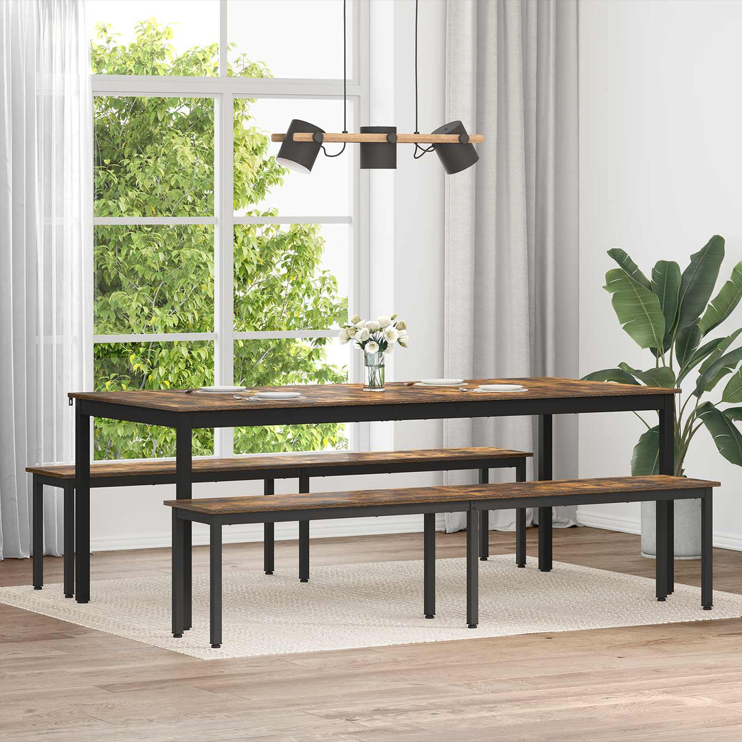 bænk Røget Eg 200 x 35 x 45 cm Konstrueret træ